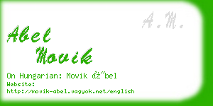 abel movik business card